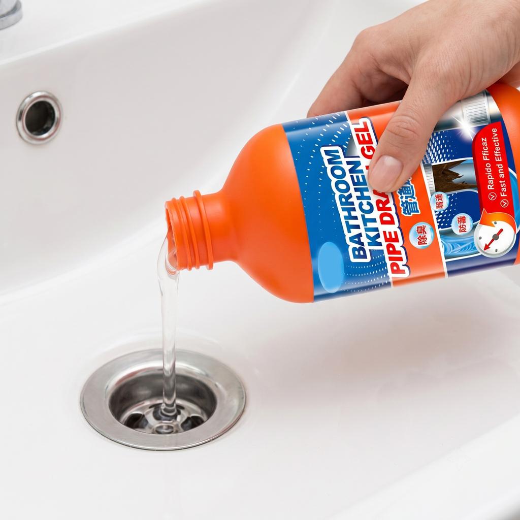 500ml  Cleaner Clog Remover for Kitchen Sink Toilet Bathroom - Powerful Dissolving for Hair Soap - for Slow Draining