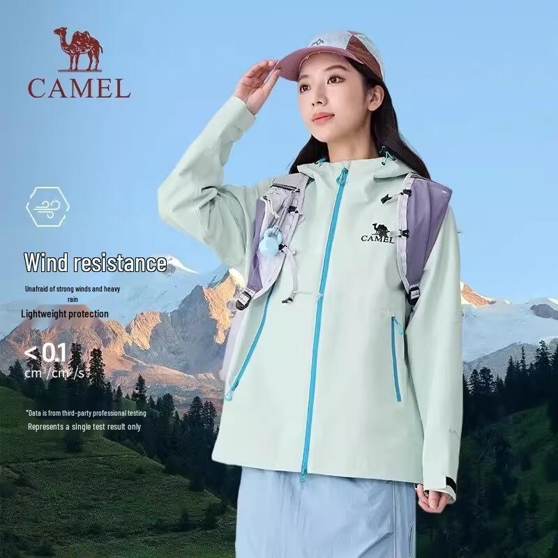 Camel Unisex Outdoor Windproof Waterproof Jacket