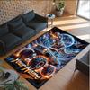 Truck Theme Crystal Velvet Rug Personalized Custom Name Text Soft Floor Mat Home Decor