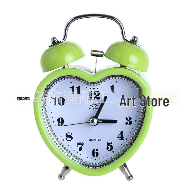 Luminous Silent 3-Inch Metal Bell Alarm Clock with Light - Creative Gift for Students
