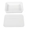 Pizza Dough Proofing Box PP Stackable Pizza Dough Tray Food Storage Container with Lid for Fridge Home Kitchen White