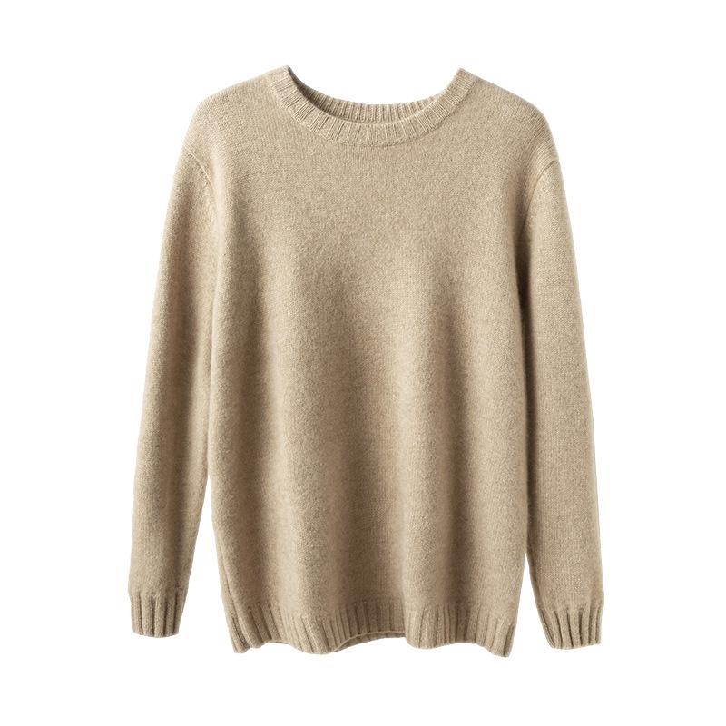 Exquisite Men's Three-Ply Pure Cashmere Sweater - Thick, Warm, Round Neck Knit for Autumn/Winter