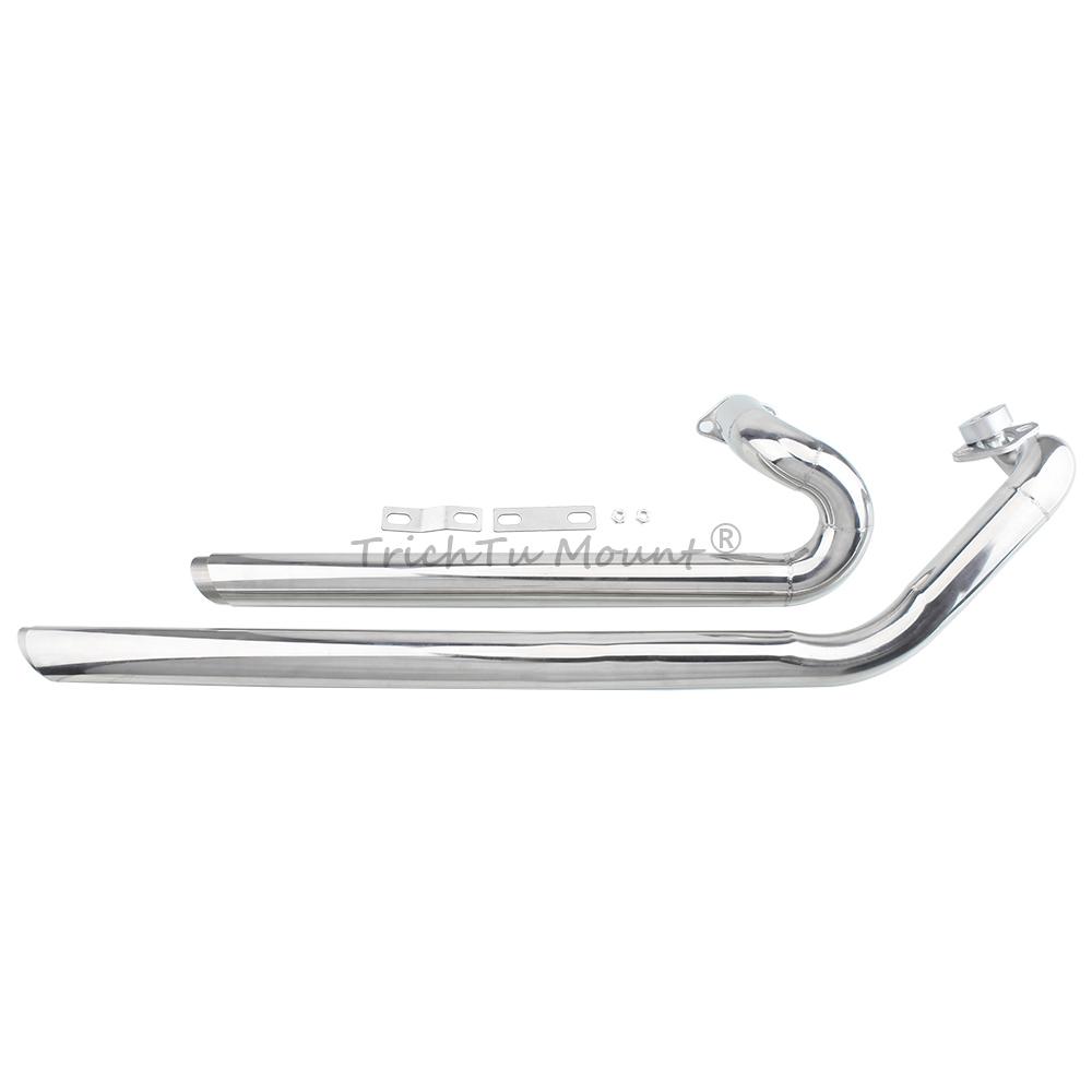 Motorcycle Part Dual Exhaust Full System Slash Cut Muffler For Yamaha V Star XVS1100 Custom Drag Star 1100 XVS1100 Classic