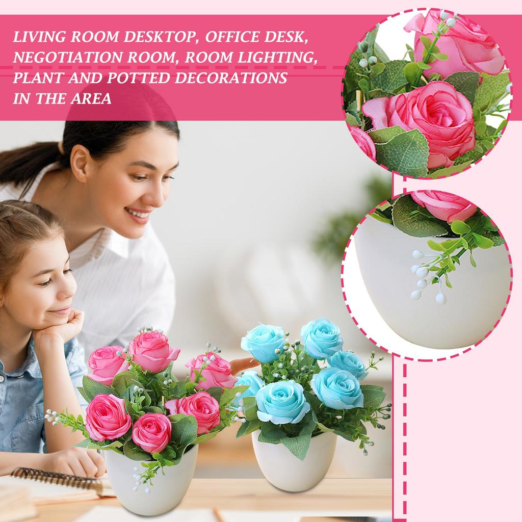 Simulation Green Plant Potted Ornaments Plant Combination Indoor Desktop Ornaments Simulation Artificial Flower Plant Bonsai