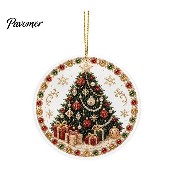 Office Holiday Decorations Christmas Acrylic Hanging Ornament, 2D Flat Double Side Printed Ornaments Santa Snowman Pendant for Tree Window,