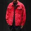 2025 Autumn Men's Plus Size Loose Casual Japanese Denim Jacket