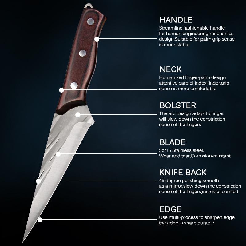 1PC Hand-forged Boning Knife Sharp Sashimi Knife  Professional Kitchen Knives Gadgets for Kitchen