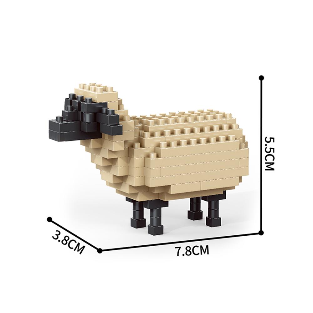 Crazy Animal Mini Toy Building Blocks - Sheep, Zebra, Cow, Camel, Alpaca DIY Stress Relief, Adorable Desktop Animal Decorations