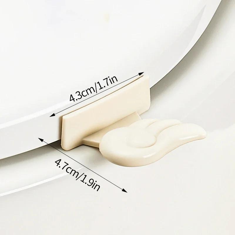 Creative Toilet Lid Lifting Anti Dirty Toilet Opener Cabinet Door Handle Multifunction Hook Storage Rack Organizer Self Adhesive