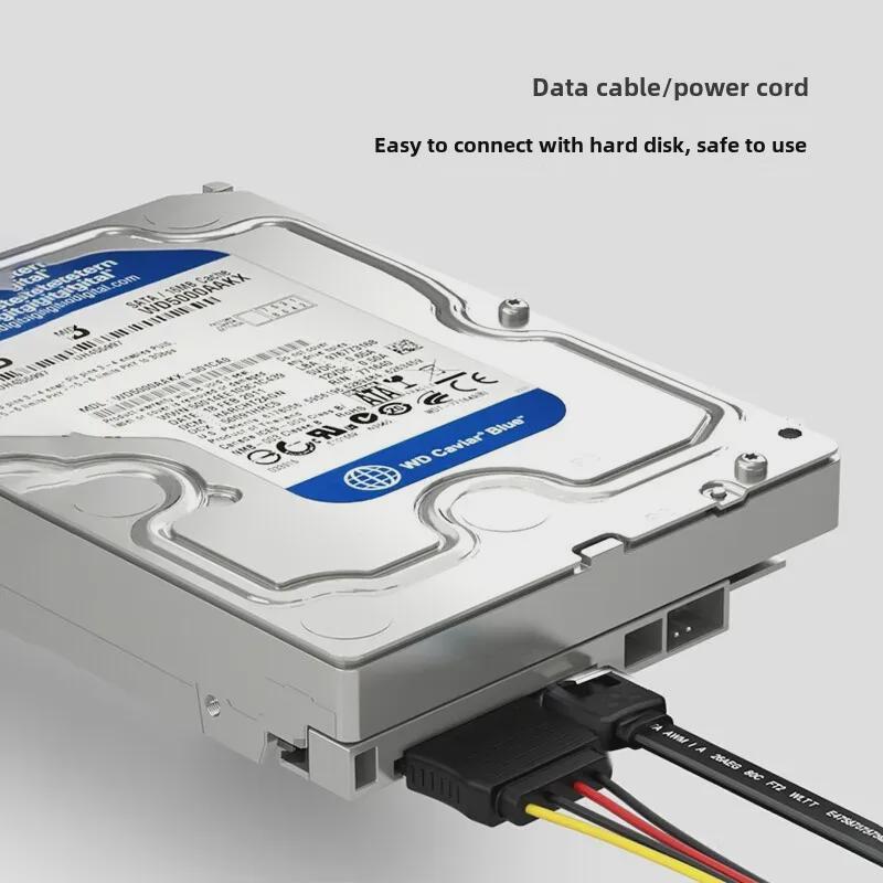 Shanze Vysokorychlostní SATA 3.0 Datový a Napájecí Kabel pro SSD a Pevné Disky