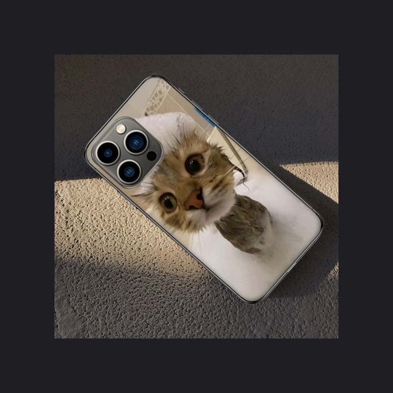 

Pet Cat Funny Memes Phone Case For Apple Iphone 16E 16 Pro Max 15 Plus Soft 13 12 Mini Cover 11 14 Pro Max Capa 8 7 SE Shell Coq iPhone 14 Pro