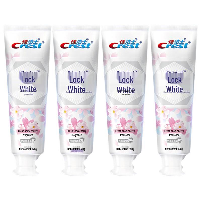 Crest Fresh Snow Cherry Dual Whitening Toothpaste 4-Pack