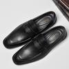 Fashion Genuine Leather Mens Casual Shoes Leisure Walk Loafers Outdoor Comfy Casual Shoes Classic Metal Buckle Business Shoes Moccasins