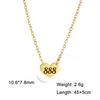 Unift Angel Number Heart Necklace Lucky Number 111 222 333 44 555 666 777 888 999 Stainless Steel Necklace Fashion Women Jewelry