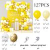 Pastel Yellow Balloons Garland Yellow White Gold Balloon Arch Kit Wedding Anniversary Kids Birthday Party Baby Shower Decoration