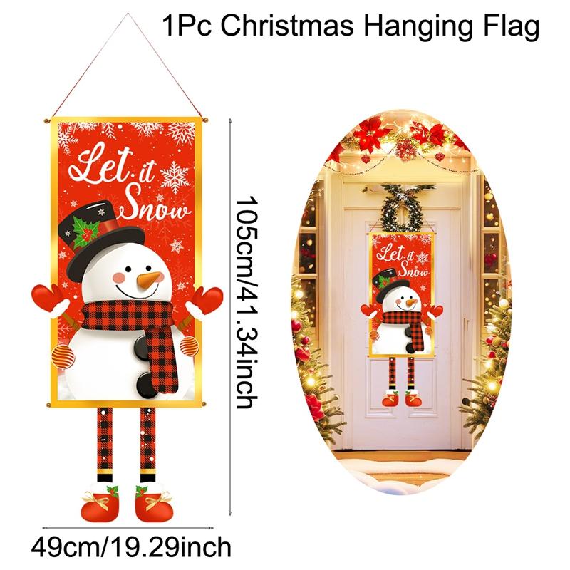 Christmas Hanging Flag Merry Christmas Decorations For Home 2026 Xmas Gifts Christmas Ornament Navidad Natal Noel New Year 2026