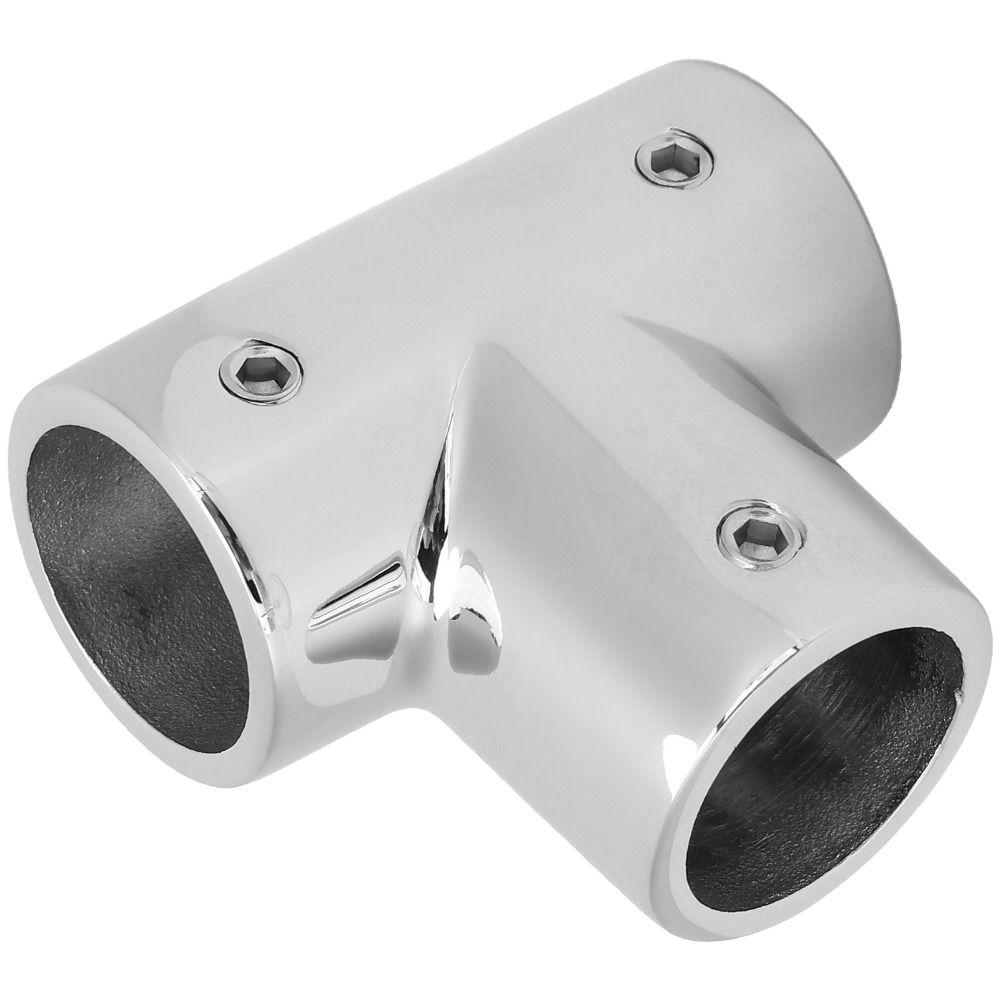 316 Stainless Steel Pipe Connector Polished Deck Hand Tee  Marine Yacht Boat Deck Railing