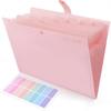 SKYDUE Expanding File Folder, Accordion File Organizer with 8 Pockets, Expandable Document Paper Receipt Holder for School Office Hospital, Letter/A4