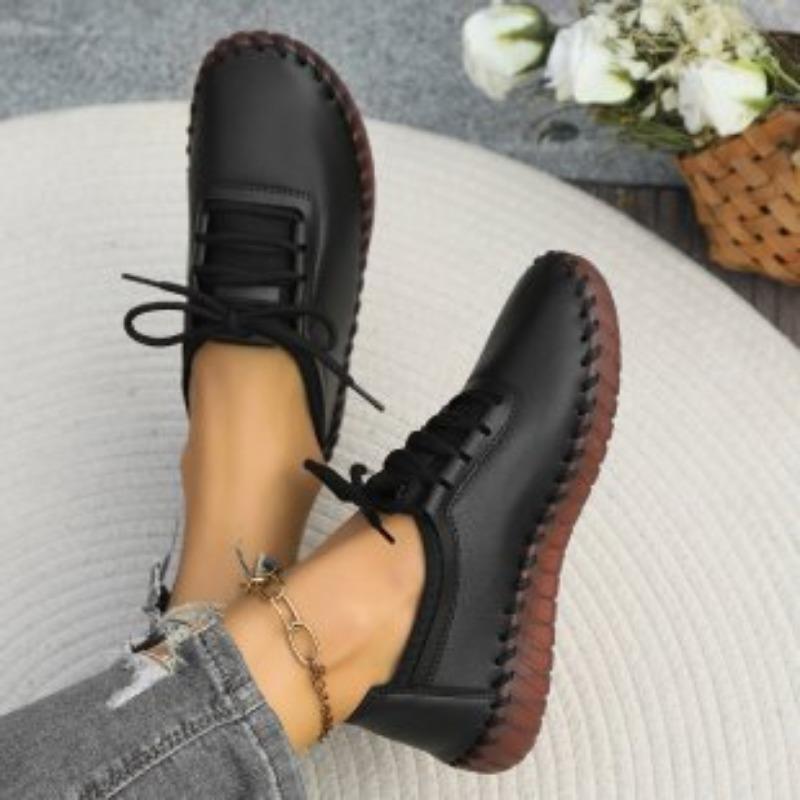 Large Size Retro Casual Single Shoes for Women's Outer Wear Autumn New Fashionable Small Leather Shoes