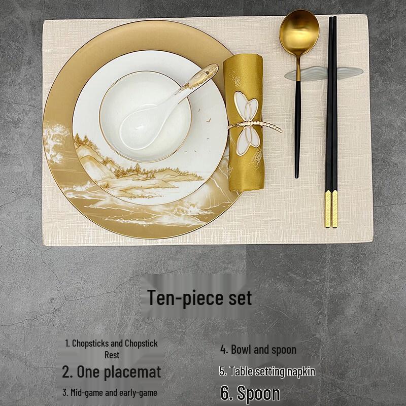 Ru Han Chinese Bone China Tableware Set