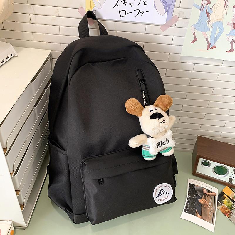 Nylon College Style Backpack For Women And Men With Breathable Air Cushion Straps For Travel And School