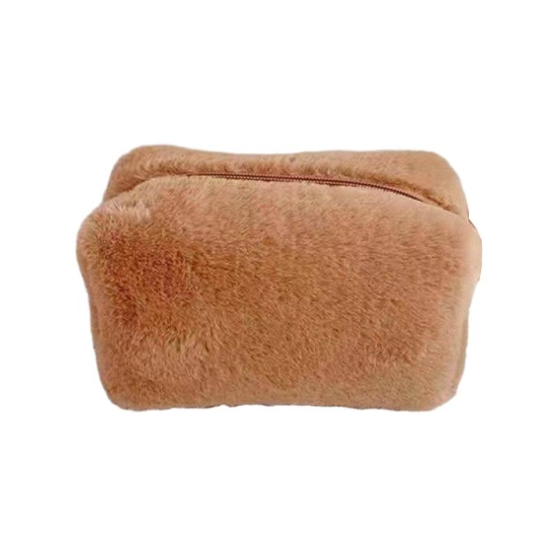 Soft and Cute Plush Organizer Pouch In Sweet Colors Perfect for Storing Beauty Items Anywhere