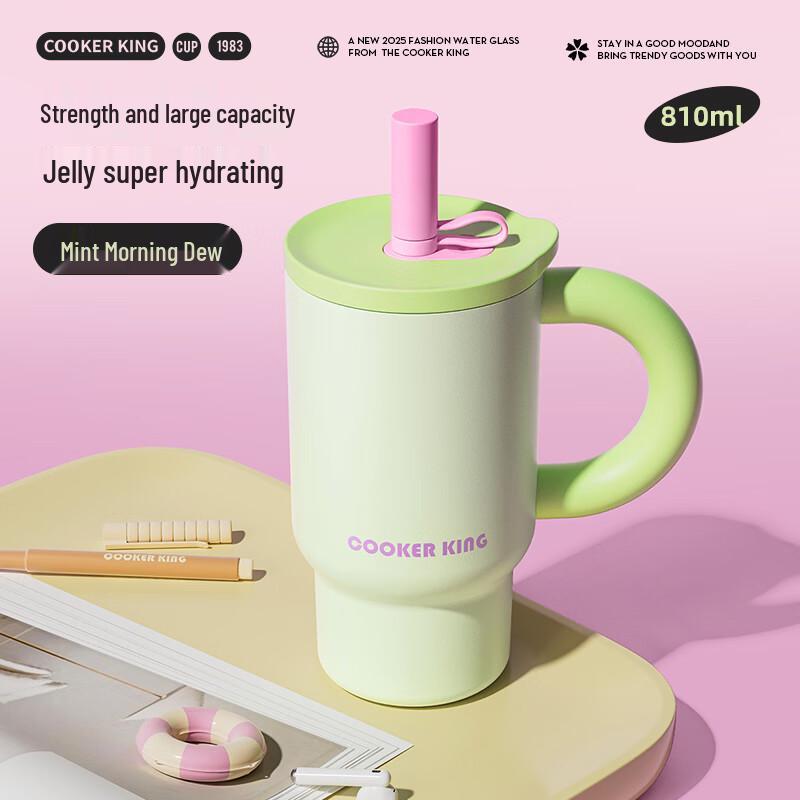 

COOKER KING 810ml 316L Stainless Steel Insulated Kids Water Bottle with Straw