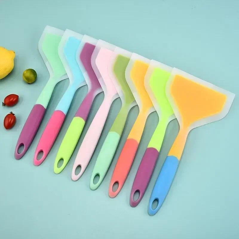Kitchen Ware Scoops Cooking Utensils Spatula Random Color Silicone Beef Meat Egg Kitchen Scraper Wide Pizza Cooking Tools Shovel