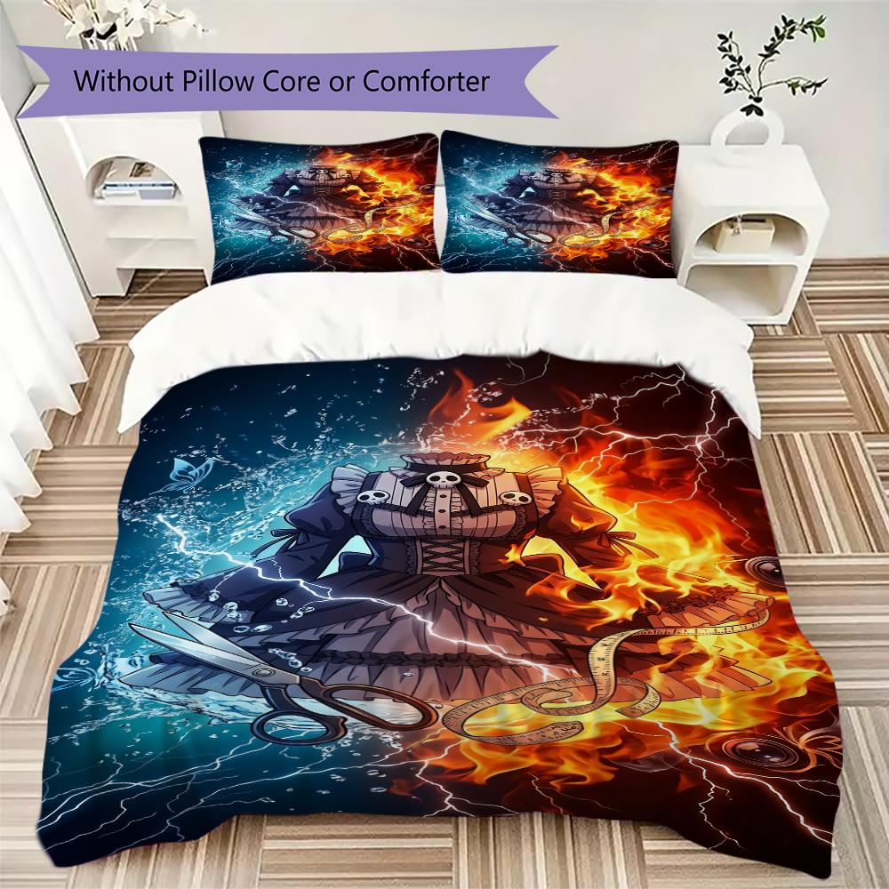 

Sweet and Spicy Girl Hai Meng Pattern Bedding,Quilt Set Quilt Cover Pillowcase Home Birthday Gift (1 * duvet cover + 2 * pillowcase, without core) 135x200cm