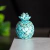 Natural Crystal Resin Pineapple Figurine With Lucky Symbol For Office Desk Decor Gift For Friends
