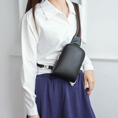 Genuine Leather Bag  New Small Breast Bag  Versatile  Women's Top Layer Cowhide Crossbody Bag