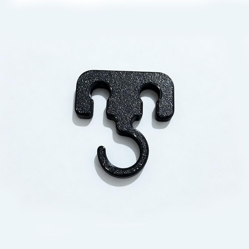 

2PCs Portable Camping Hook Portable Multifunctional Clothes Lanyard Hook чорний