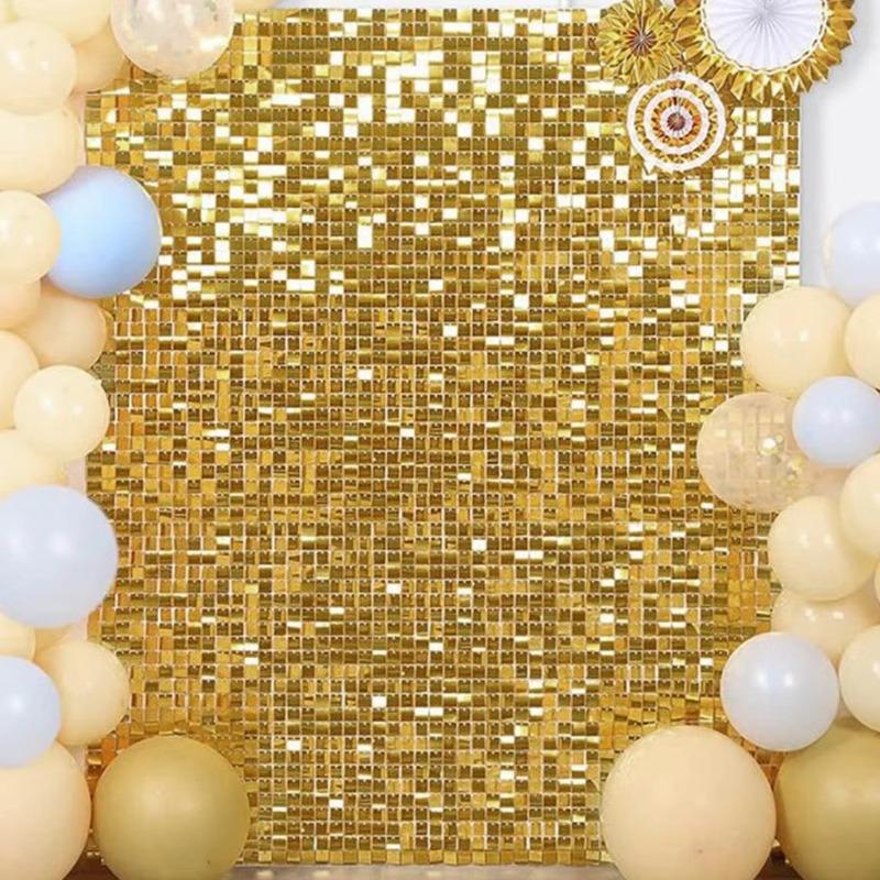 2PCS Shiny Tassel Rain Silk Curtain Background Decoration Birthday Party Wedding Christmas Home Wall Decoration Supplies