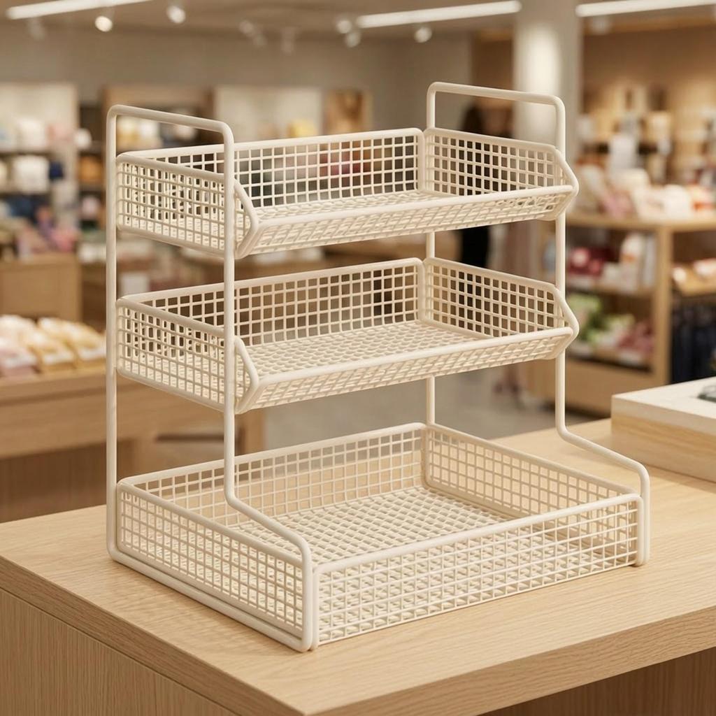 Countertop Snack Organizer Space-Saving Three-Tier Display Rack