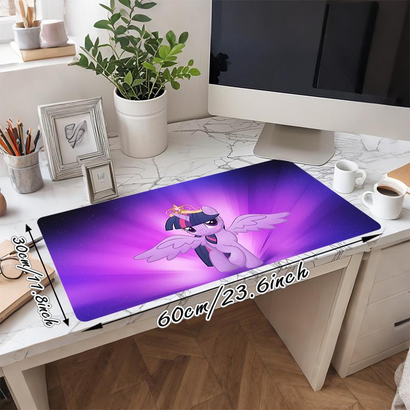 1Pc Little Pony Celestial Celebration Gaming Mouse Pad Keyboard Desk Mat Non-slip Rubber Lock Edge Waterproof Computer Mousepad for Office Home Decor