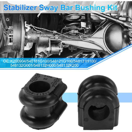 No.K200904/545181G100 Front Left Front Right Stabilizer Sway Bar Bushing Kit for HYUNDAI ACCENT 2007-2011 Rubber Suspension Kit Black 2 Pcs