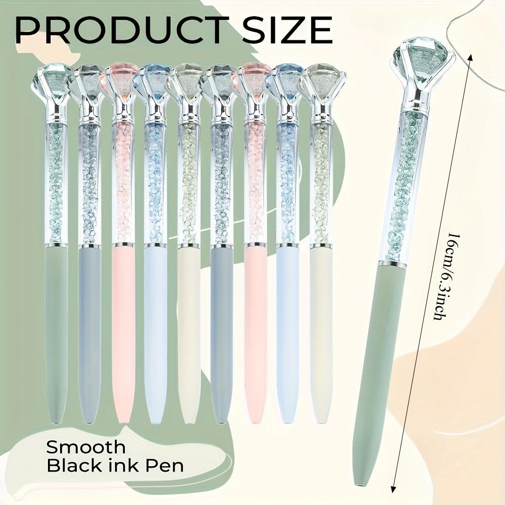 

10pcs Assorted Color Pastel Crystal Glitter Ballpoint Pen Set, Automatic Retractable Pens - Essential Office & School Supplies
