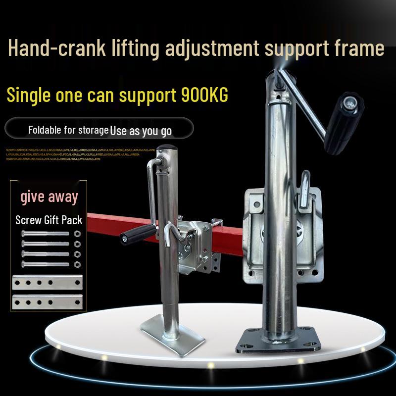 Heavy-Duty Hand-Crank Adjustable Lifter with Ground Brake and Support Frame