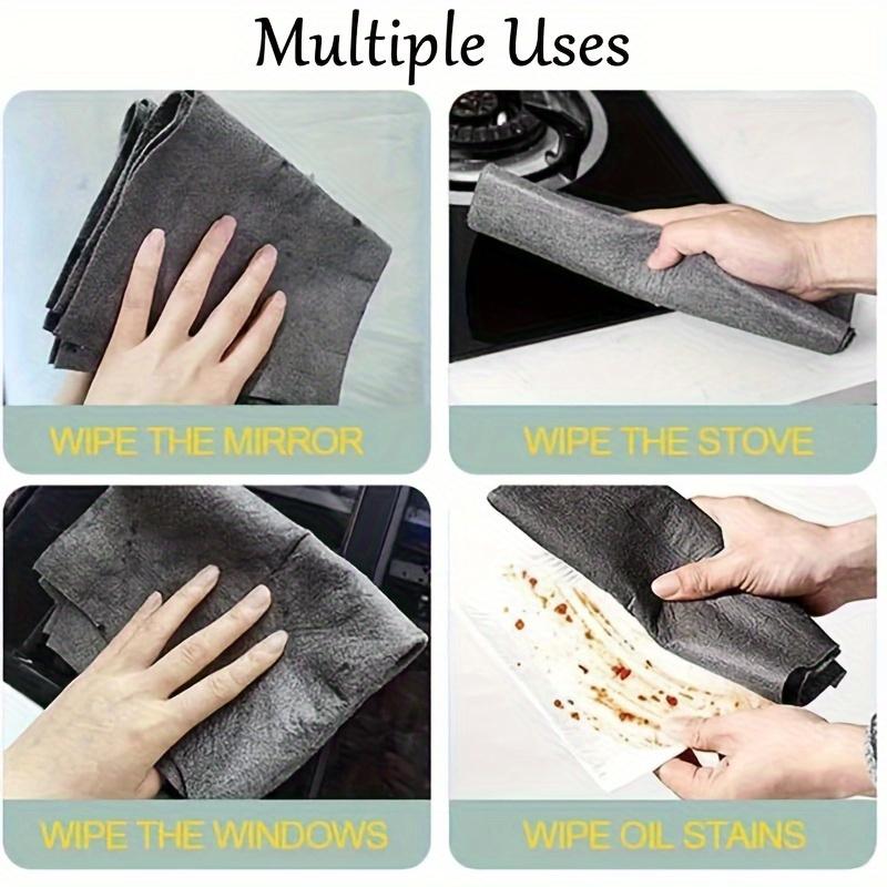 6pcs Magic Glass Cleaning Cloths,polyester Fiber Window Mirror Cleaning Rags for Home Car Restaurant Kitchen Bathroom