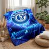 Schalke 04 FC Benutzerdefinierter Name Text Flanelldecke Fußball Logo Personalisierte Fleece-Wurfkuscheldecke Besonderes Geschenk für Sofa Schlafzimmer Zuhause