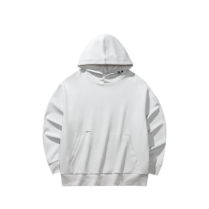 Anta Iconic Simple Universal Comfortable Casual Hoodie Men Hoodies Sand-Gray 152538705-1