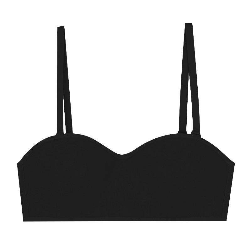 

FINETOO Бюстгальтер без бретелек для женщин, сексуальное женское нижнее белье, беспроводное, бюстгальтер пуш-ап, собирающее нижнее белье S чёрный