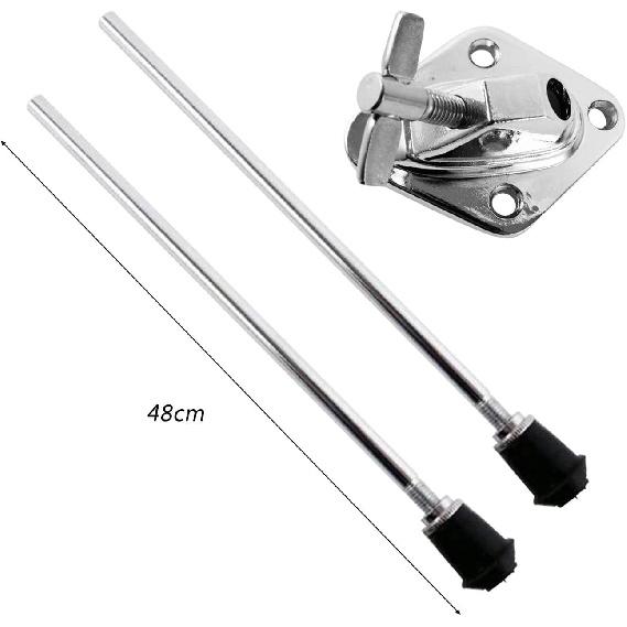 Bass Drum Legs Drum Stands Leg Professional Stable Anti Skid, Metal, Bass Drum Feet for Precussion Instrument Drum Replace, 1 Set