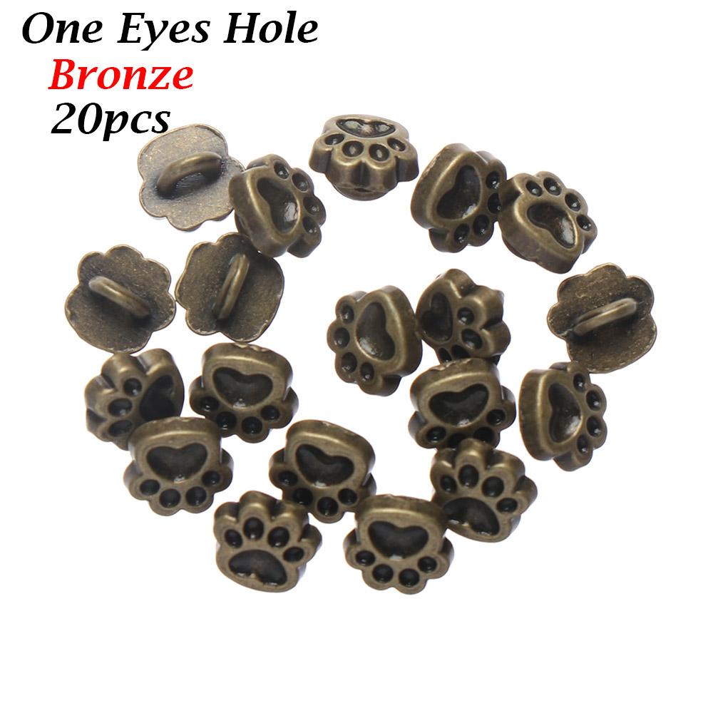 20pcs 5mm Mini Buttons DIY Doll Clothes Metal Buckle Bear Foot Style Buckles for 1/6 Doll Clothing Sewing Accessories