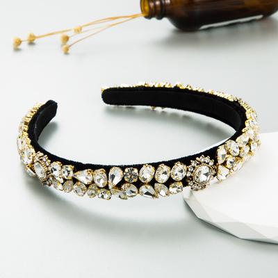 Voll besetztes Strass-Stirnband für Damen, buntes, funkelndes Kristall-Haarband, breites, gepolstertes Statement-Kopfschmuck, Haaraccessoires