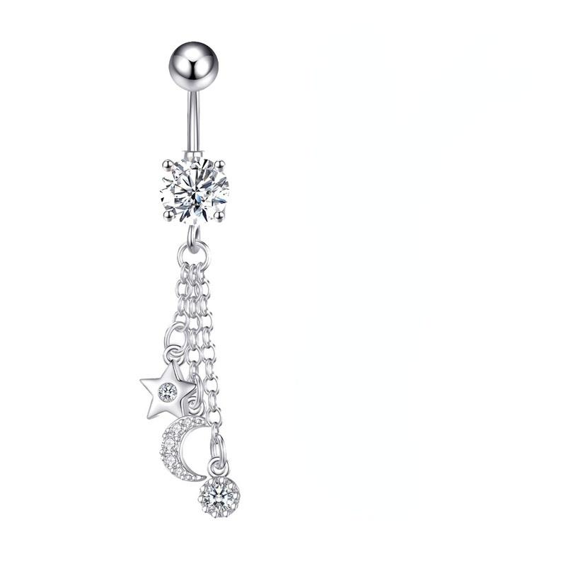 

1PC Висяче кільце для пупка Зірка Ловець снів Ланцюжок для пірсингу пупка для жінок Прикраси для тіла