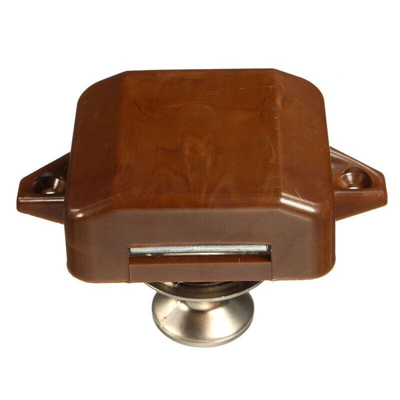 Latch Knob Push Button Lock Cupboard Cabinet Camper ABS & Zinc Latch Useful