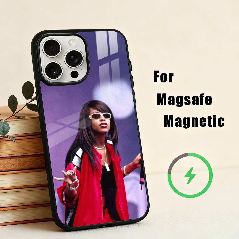 Singer A-A-AaliyahS H-hip pop  Phone Case For iPhone17,16,15,14,13,12,11 Plus,Pro Max Magnetic For Magsafe Wireless Charging
