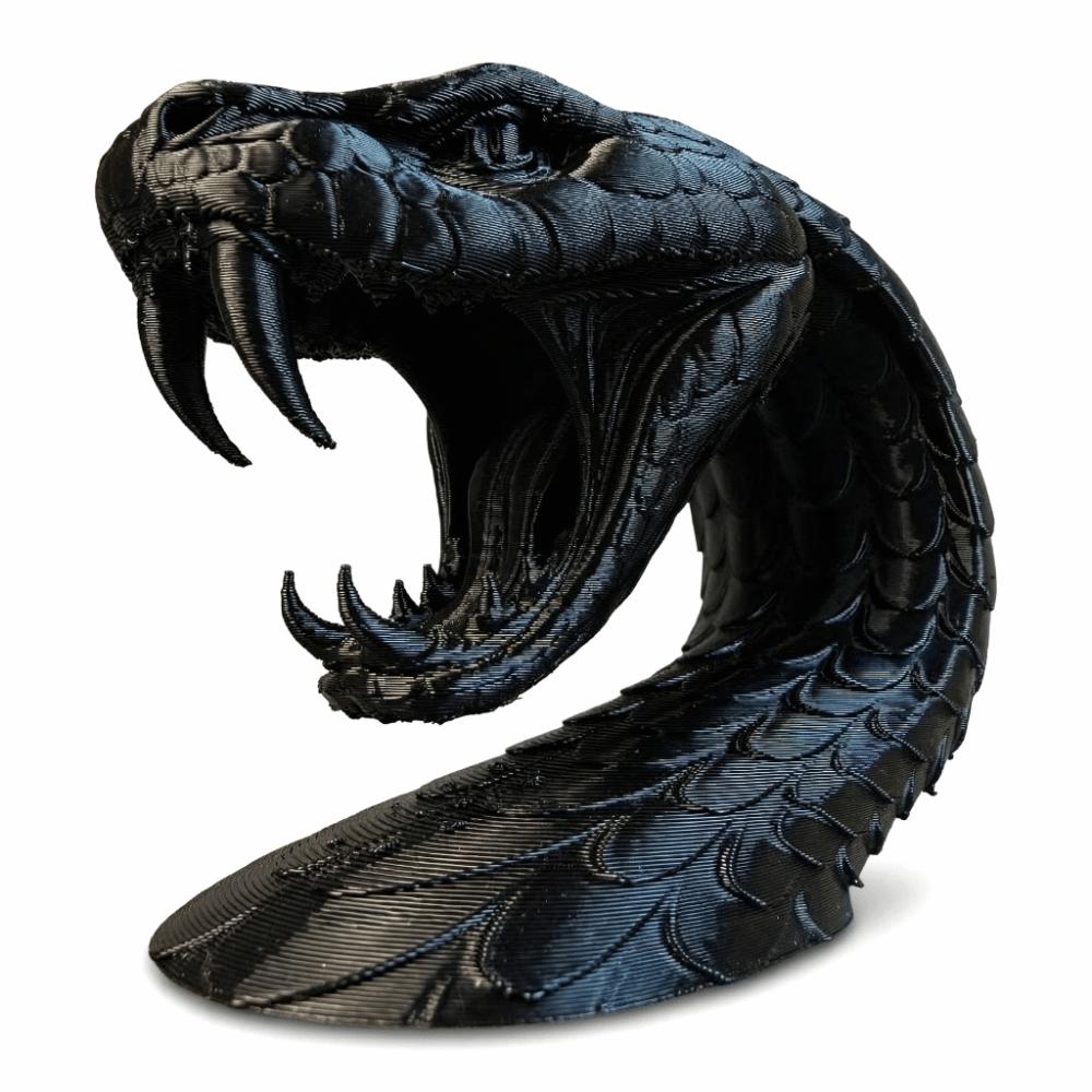 

Funny Snakehead Ornaments Creative Desktop Accessory Fashion 3D Printing Ornaments Home Decor чёрный