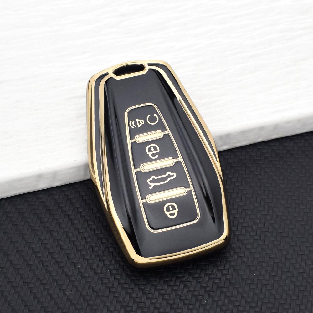 

New Protective Key Case Cover for Geely Coolray 2024/X6/Emgrand/Global Hawk GX7 Soft TPU Key Case With Key Chain Auto Parts